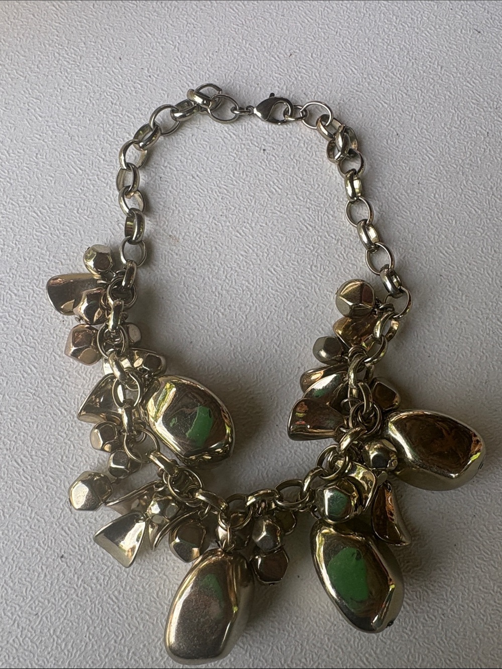 Gold-Tone Chunky Charm Necklace - Women's Statement Jewelry